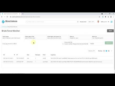DirectAdmin Brute Force Monitor