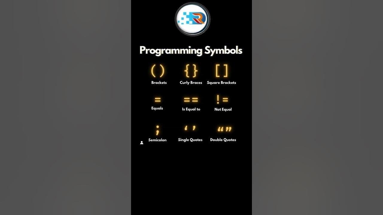 Programming Symbols #rathodsoftware #shortsvideo #programming - YouTube