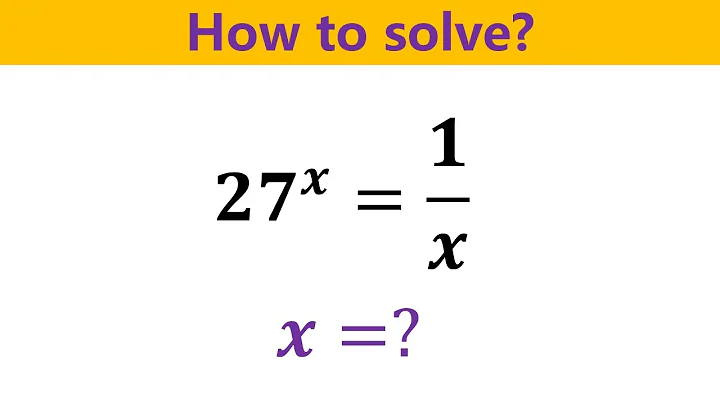 Math Olympiad Question, Beautiful Exponential Equation. Can you solve?