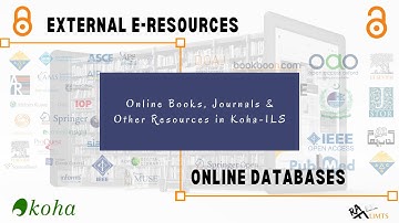 External e-resources in Koha | Catalog online databases in Koha | Koha digital library system