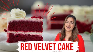 Kikis saftigster Red Velvet Cake aus den USA - feuchter Rührkuchen mit leckerer Creamcheese-Füllung