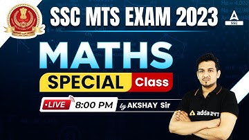 SSC MTS 2023 | SSC MTS Maths Special Class | Maths by Akshay Awasthi