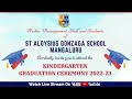 ST ALOYSIUS GONZAGA SCHOOL MANGALURU || KINDERGARTEN GRADUATION CEREMONY 2022-23 || V4NEWS LIVE