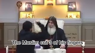 The Muslim who attacked the bishop Mar Mari end up cutting 3 of his fingers.. (Sam shamoun)