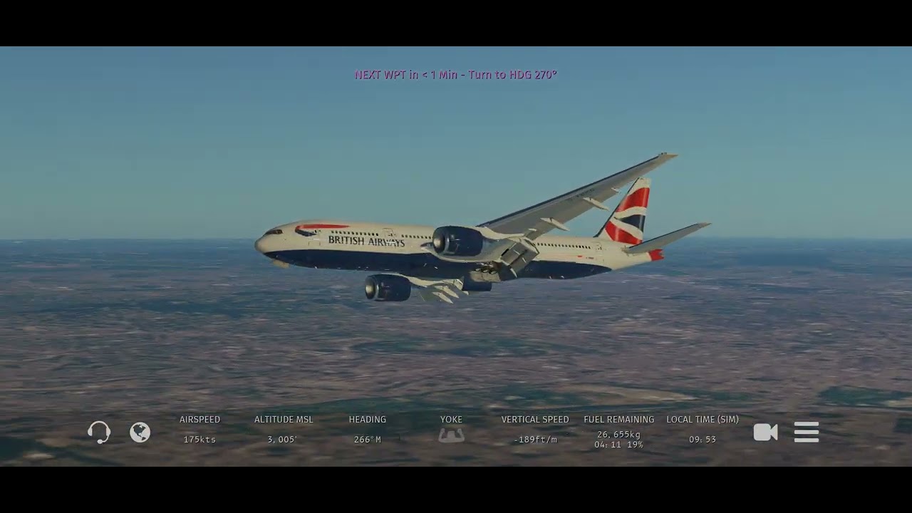 Infinite Flight Boeing 777-200ER British Airways Denver Intl to Heathrow Full Landing