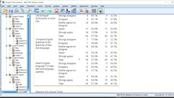 How to analyse different Likert scale items using chi square in one table and interpret the results