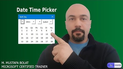 Tüm Excel Versiyonlarında Çalışan Tarih Seçici(Date Time Picker) Nasıl Yapılır?