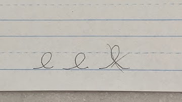 Lowercase "e" in cursive