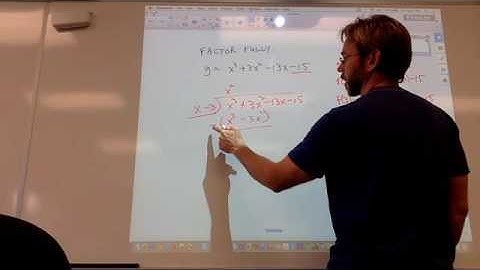 Fully factor a cubic function using Polynomial Division - Example