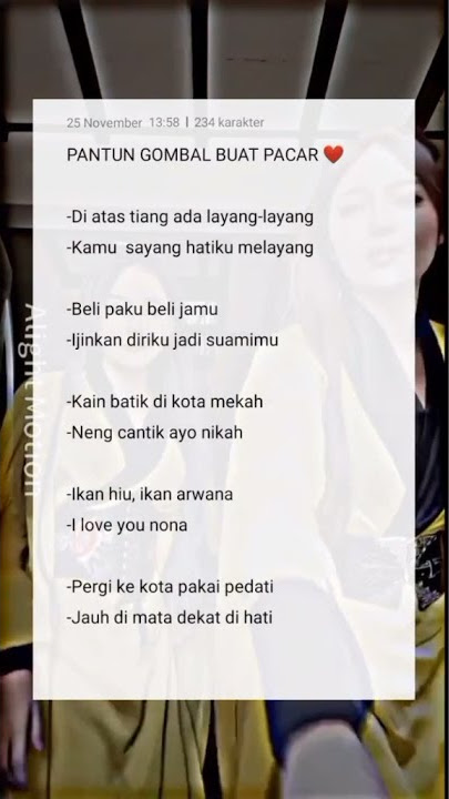 pantun gombal buat pacar