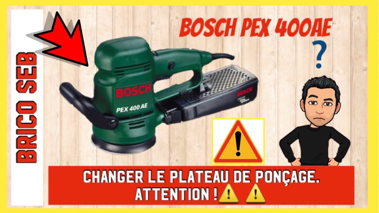 Changer le plateau de ponçage sur Ponceuse BOSCH. 🚨ATTENTION !!! Soyez  prudent !!!🚨 