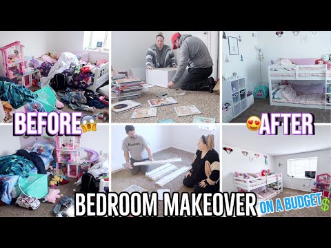 BEDROOM MAKEOVER ON A BUDGET | BEDROOM DECORATING IDEAS 2022 + KIDS BEDROOM MAKEOVER