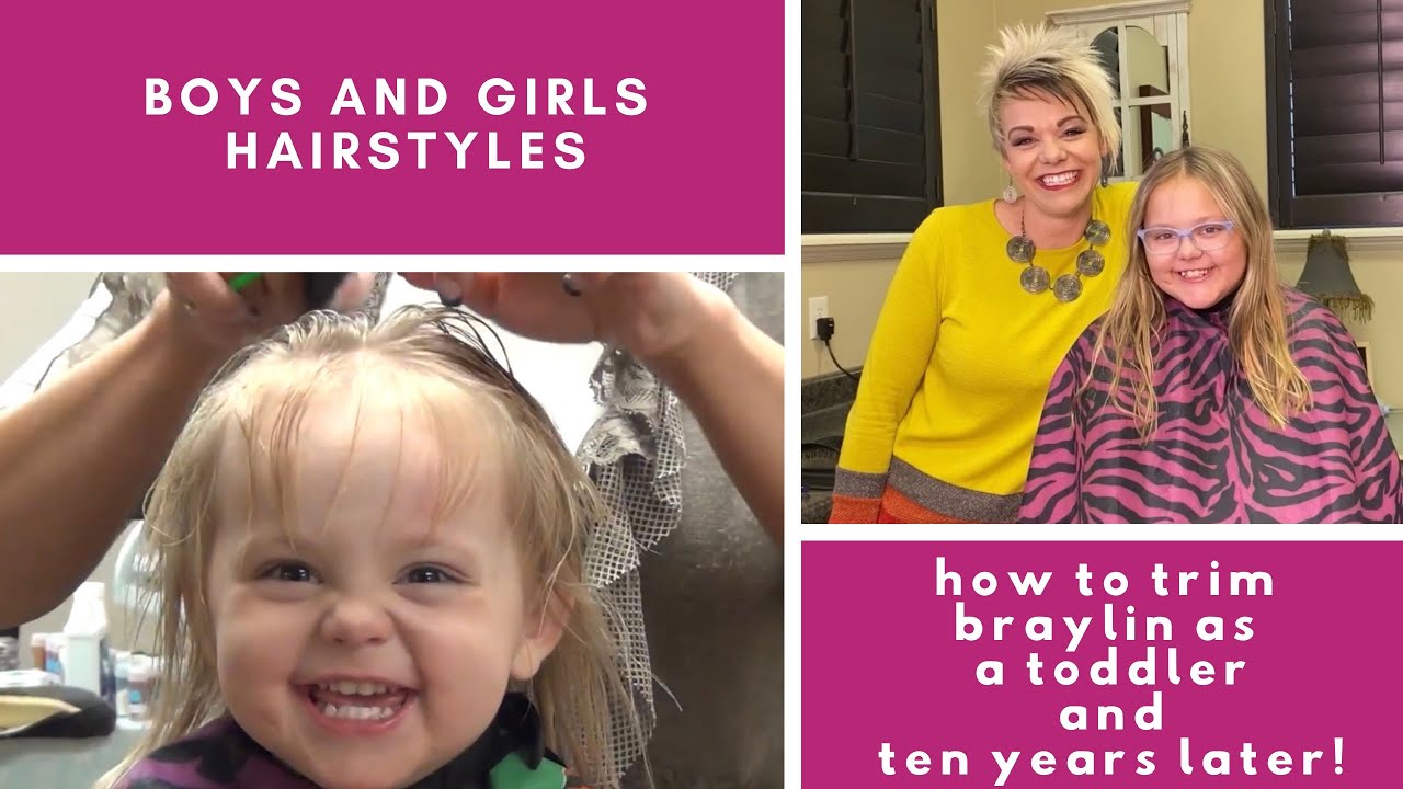 How To Trim Hair on Braylin 10 Years of hair cutting and a Haircut