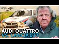 Clarkson z'n Favoriete Rally Battle: 1983 Audi Quattro VS. Lancia 037 | Amazon Prime Video NL