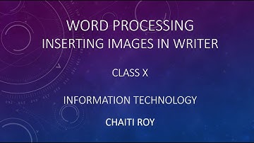 Inserting Images In Open Office Writer