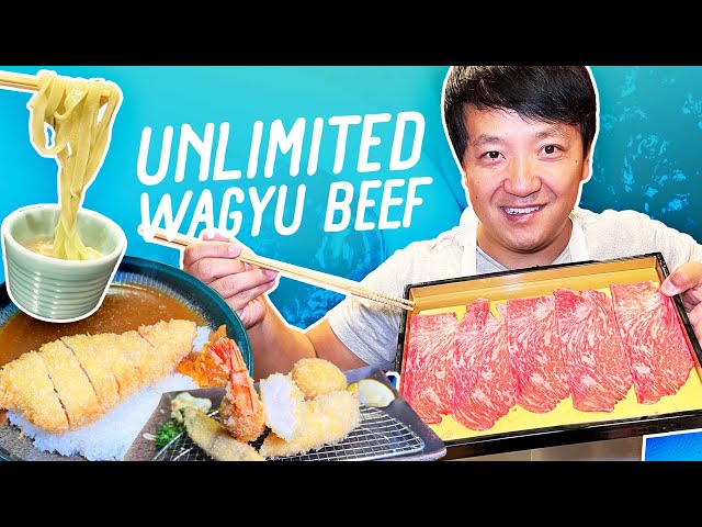 UNLIMITED WAGYU Beef Hotpot & BEST MUST TRY Katsu in Tokyo Japan