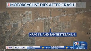Motorcyclist dies after crash in far East El Paso