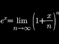 Proving this very important Representation of e^x using L-hospital Rule.
