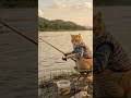 Billy ka Fishing 🦦🎣 #video #aivideo #ai #viral #cat #fishing #fish #viral