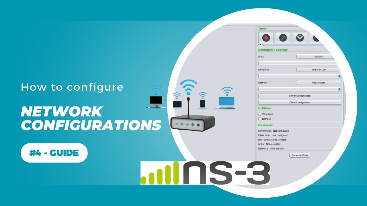 Ns3 Gui #4 - NS3 GUI HELPER | Network Configurations | Get rid of writing code ...
