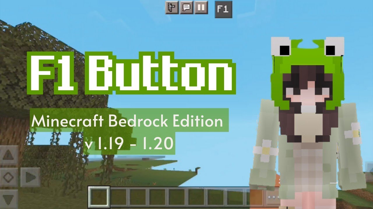 How to Hide the GUI with F1 Button Add-on 🍃| Minecraft Bedrock Edition ...