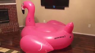 The Easy Inflate Giant Pink Flamingo Float is HUGE! and my kids very happy and loved this product so