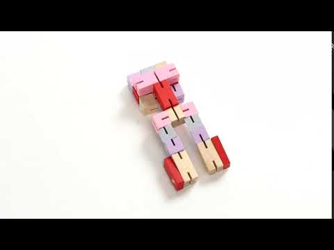 NG23057 WOODEN TWIST & LOCK ROBOT BLOCK - YouTube