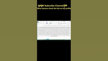 Wrap text in Excel | ការដាក់ Wrap text​ ក្នុង Excel | Bunthoeurn Official