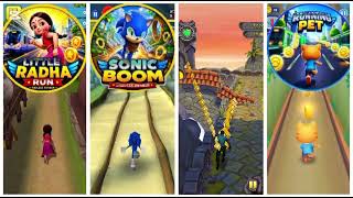 Little Radha Run 🆚 Sonic Boom 🆚 Temple Run 🆚 Running Pet screenshot 5