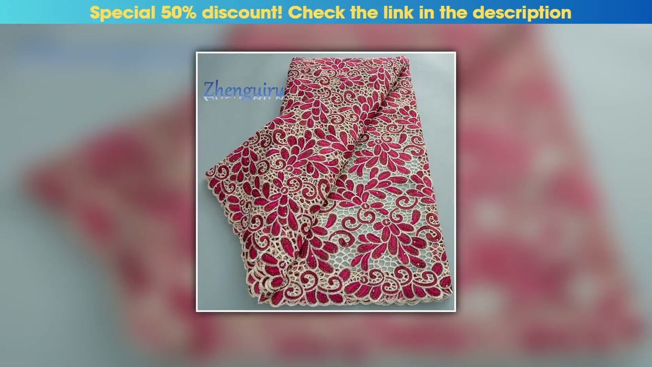 Best African Cord Guipure Lace Fabric 5 Yards 2025 High Quality Embroidery Water Soluble Lace Fabri