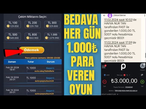 OYUN OYNA BEDAVA 1000₺ HER GÜN KAZAN  ( ÖDEME KANITLI ) - internetten para kazanma - para kazanmak