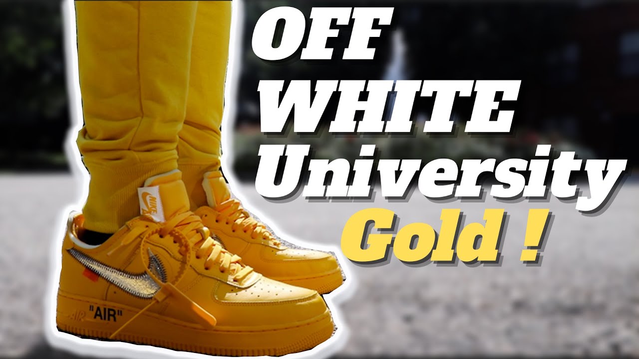 On-Foot Look: Off-White x Nike Air Force 1 'University Gold