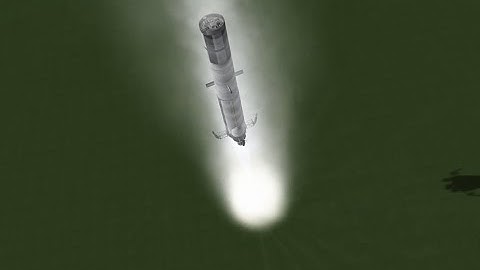 Kerbal Space Program - Launch of Reusable Booster (Hover Slam)