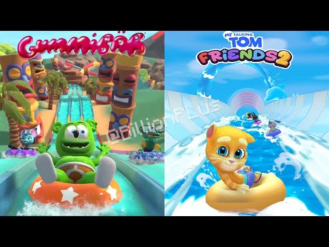 Water Slides Park Gummy Bear Vs My Talking Tom Friends 2 New Update All Characters Trailer Animation 