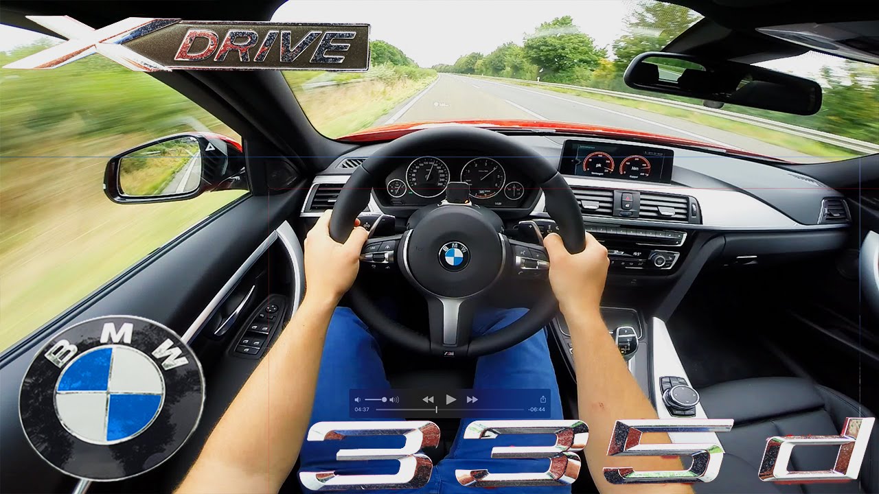 Bmw 3 Series 2017 M Sport 335d Test Drive Interior Pov Autobahn Acceleration