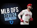 MLB DFS Core Picks 7/31/24 | FanDuel Main Slate