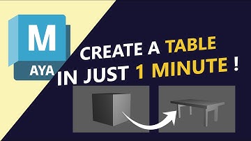 AUTODESK MAYA - 3D MODELING : CREATE A TABLE IN JUST 1 MINUTE