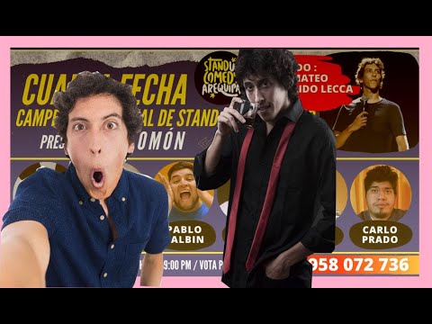¡¡MATEO GARRIDOLECCA!! en el CAMPEONATO VIRTUAL de STAND-UP COMEDY AREQUIPA 4ta Fecha!