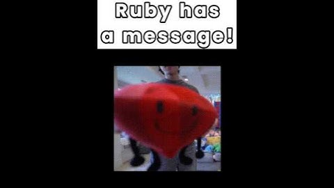 Ruby has a message! |💩post| #bfdia #bfb #battleforbfb #tpot #ruby #bfdi |