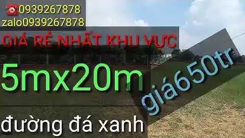 Bán đất thổ cư Đức Hoà thượng - Đức hoà - Long An. 5x20giá 650tr . Lh0939267878
