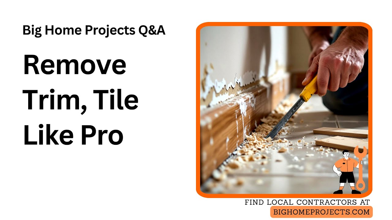 Tile Baseboard Without Shlutter Remove Baseboards First For Flawless Edge Tile Fit - YouTube