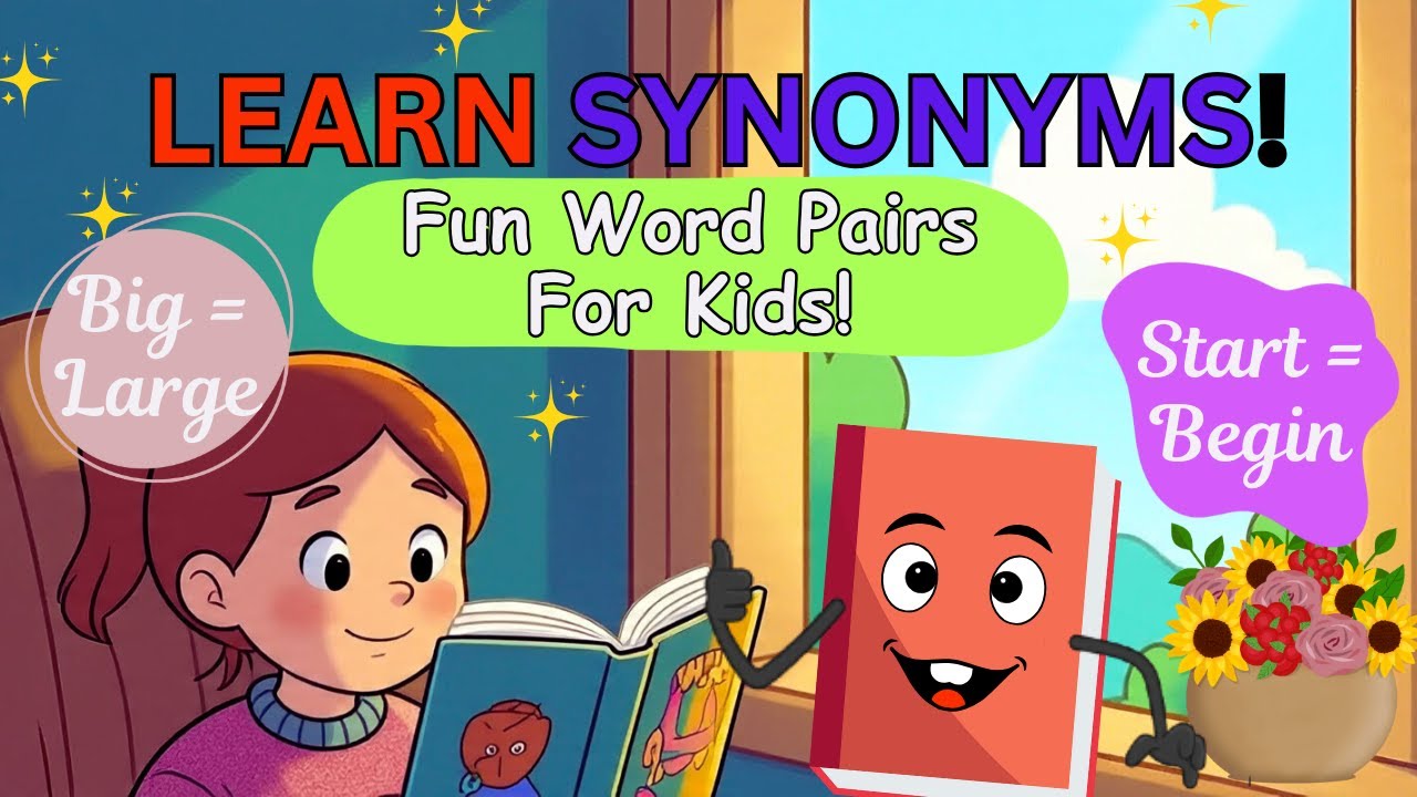 Synonyms in English | Fun Grammar for Kids | Vocabulary Builder | Playful Steps