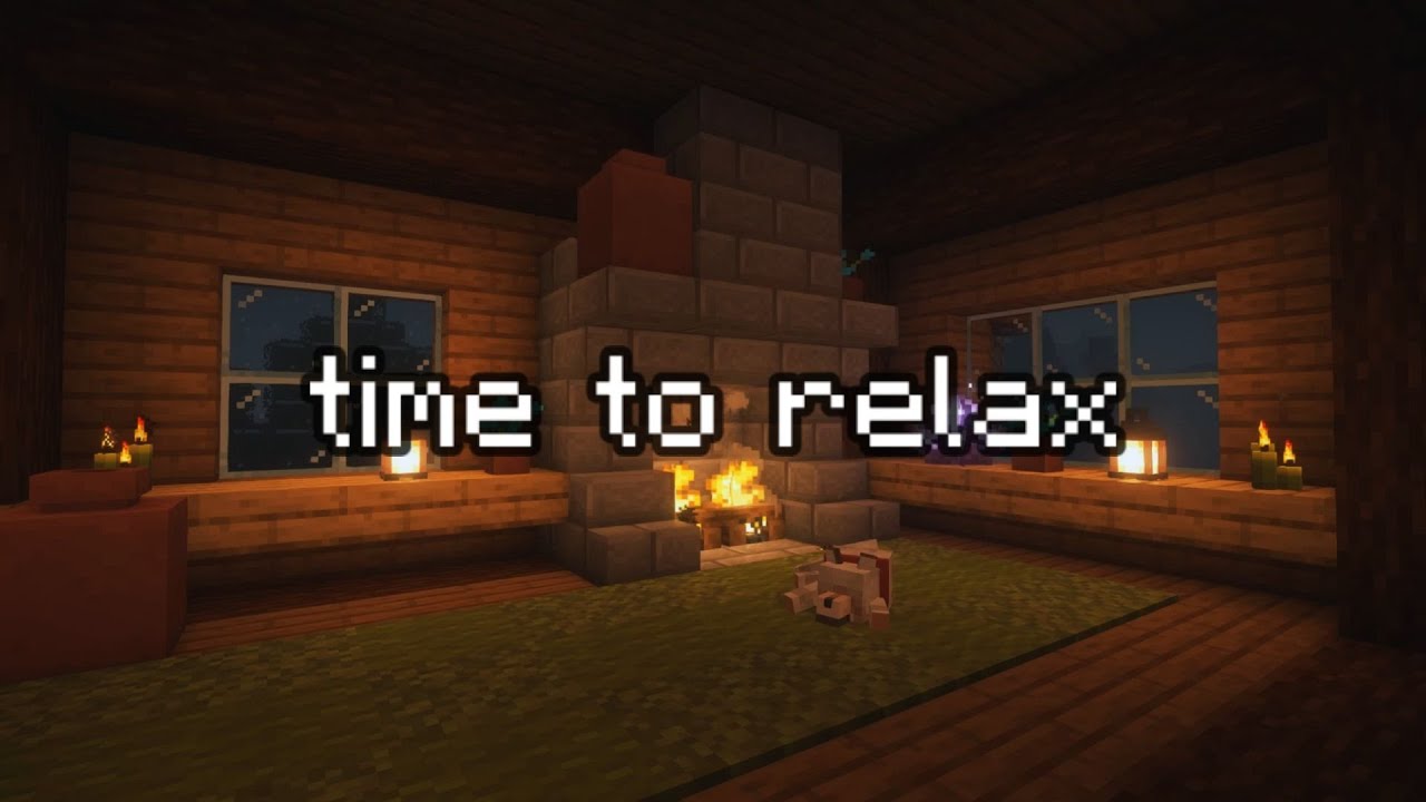 ❄️don't stress yourself... minecraft music, snowfall and fire sounds ambience