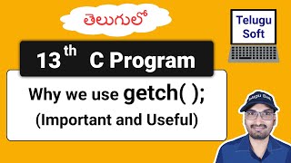 getch in C Telugu | c programming | Program 13 screenshot 2