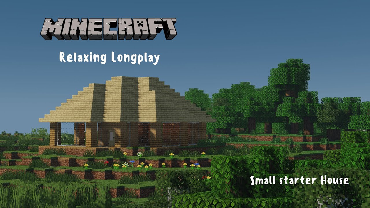 Minecraft – Расслабляющяя постройка простого дома (отдых, учеба, сон) [без комментариев]