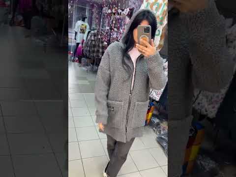 Жіноча подовжена куртка кофта кардиган із хутра Тедді з капюшоном — Туреччина, розміри 40-56, видео 2
