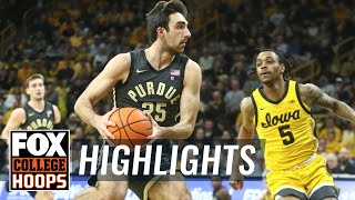 No. 2 Purdue Boilermakers vs. Iowa Hawkeyes Highlights | CBB on FOX