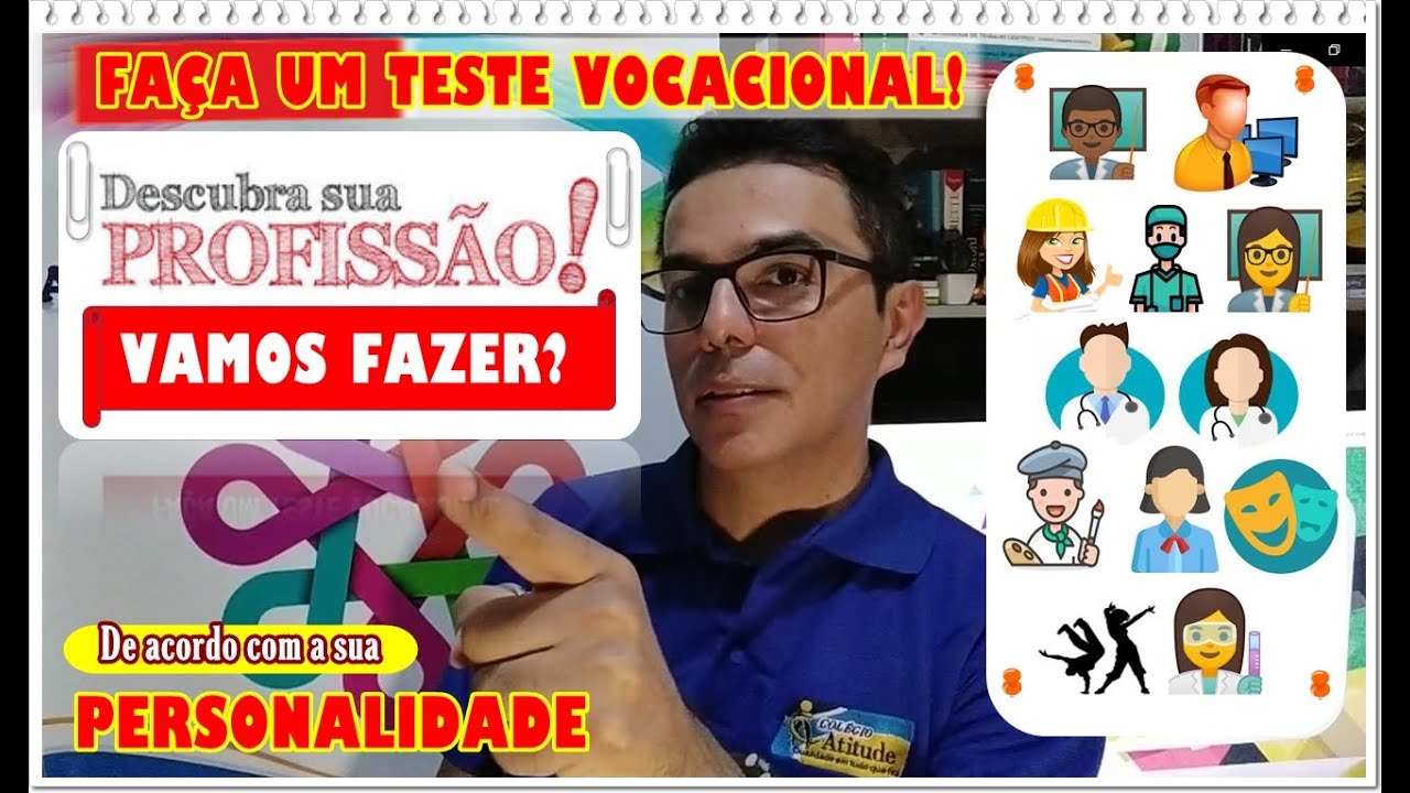 VAMOS FAZER UM TESTE VOCACIONAL? PARA O ENSINO MÉDIO YouTube VAMOS FAZER UM TESTE VOCACIONAL? PARA O ENSINO MÉDIO YouTube