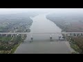 Dunav  most kod beke iz vazduha  bridge over the danube in serbia