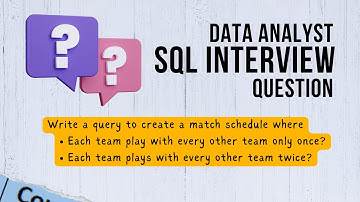 SQL | Create a Match Schedule | Each team play with every other team Once & Twice | SQL Interview